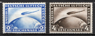 1928 Weimar Republic, Germany, Airmal (Mi. 423 - 424, Full Set, CV $120)