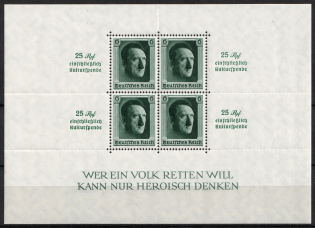 1937 Third Reich, Germany, Souvenir Sheet (Mi. Bl. 9, CV $420, MNH)