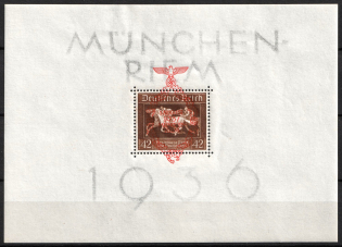 1937 Third Reich, Germany, Souvenir Sheet (Mi. Bl. 10, CV $230, MNH)