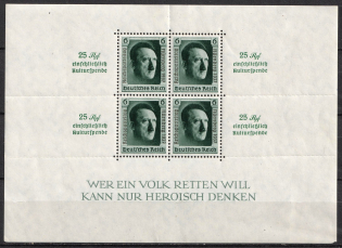 1937 Third Reich, Germany, Souvenir Sheet (Mi. Bl. 11, CV $410, MNH)