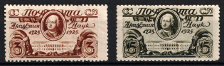 1925 Bicentenary of the Founding of the Russian Academy of Sciences, Soviet Union, USSR (Full Set, MNH)