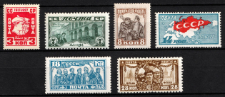 1927-28 The 10-th Anniversary of October Revolution 1917, Soviet Union, USSR (Full Set, MNH)