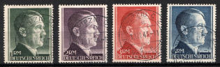 1942-44 Third Reich, Germany (Mi. 799 B - 802 B, Full Set, Canceled)