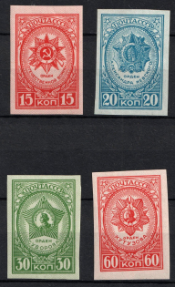 1944 Awards of the USSR, Soviet Union, USSR ( Imperforate, Full Set, MNH)