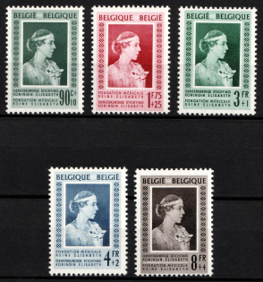 1951 Belgium (Sc. B498 - B502, Full Set, CV $100)