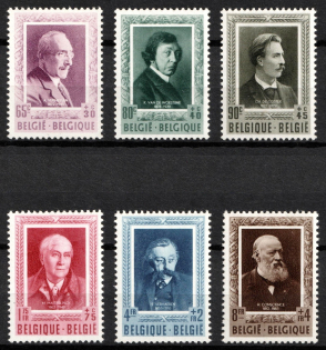 1952 Belgium (Sc. B515 - B520, Full Set, CV $100, MNH)