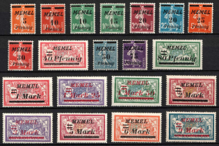 1922 Memel, Germany (Mi. 52 - 71, Full Set, CV $170, MNH)
