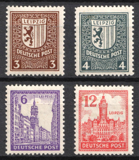 1946 West Saxony, Soviet Russian Zone of Occupation, Germany (Mi.150 X - 155 X, Full Set, CV $250)