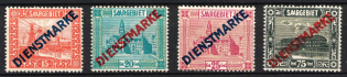 1923 Saar, Germany (Mi. 12 - 15, Full Set, CV $30)