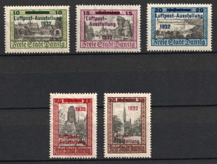 1932 Danzig, Germany (Mi. 231 - 235, Full Set, CV $70)