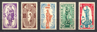 1937 Danzig, Germany (Mi. 276 - 280, Full Set, CV $30)