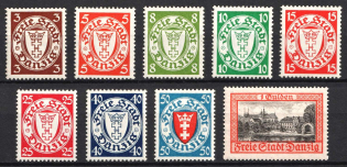 1938 Danzig, Germany (Mi. 289 - 297, Full Set, CV $100, MNH)