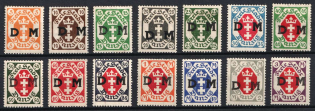 1921 Danzig, Germany, Official Stamps (Mi. 1 - 14, Full Set, CV $40)