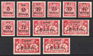 1923 Danzig, Germany (Mi. 181 - 192, Full Set, CV $120)