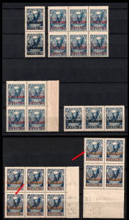 1922 RSFSR, Russia, Blocks (Print Errors)