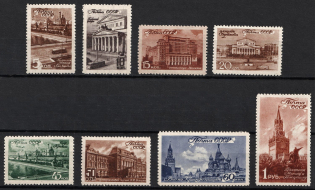 1946 Moscow Scenes, Soviet Union, USSR (Full Set, MNH)