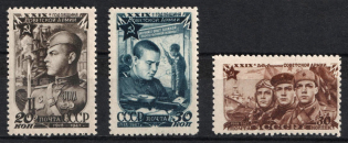 1947 29th Anniversary of the Soviet Army, Soviet Union, USSR (Full Set, MNH)