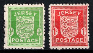 1941-42 Jersey, German Occupation, Germany (Mi. 1 x - 2 x, Full Set)