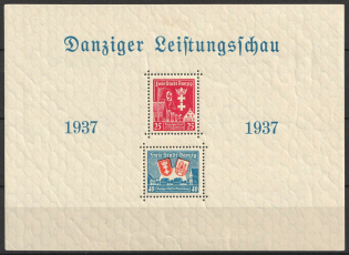 1937 Danzig, Germany, Souvenir Sheet (Mi. Bl. 3, CV $170, MNH)