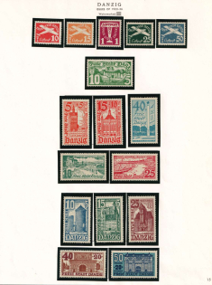 1935-36 Danzig, Germany (Full Sets, CV $70)