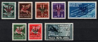 1944 Ljubljana, German Occupation, Germany, Airmail (Mi. 21 - 28, Full Set, CV $390, MNH)