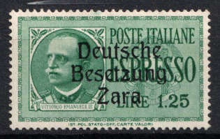 1943 1.25l Zadar, German Occupation, Germany (Mi. 21, CV $40, MNH)