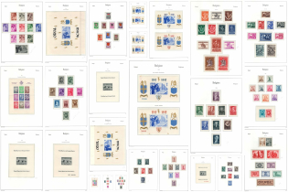 1940-44 Belgium, Collection of Stamps and Souvenir Sheets