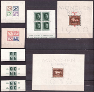 Third Reich, Germany, Collection of Souvenir Sheets