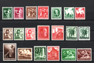 1936-42 Third Reich, Germany (Full Sets, # U TR - 4, CV $170, MNH)