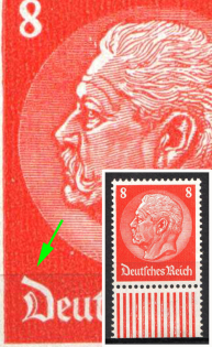 1933 Third Reich, Germany (Mi. 485 I, 'D' in 'Deutschland' open above, Margin, CV $80, MNH)