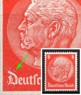 1933 Third Reich, Germany (Mi. 485 I, 'D' in 'Deutschland' open above, CV $30)