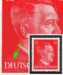 1942 Third Reich, Germany (Mi. 827 I, 'DFUTSCHES REICH', CV $70, MNH)