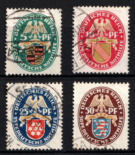 1926 Weimar Republic, Germany (Mi. 398 - 401, Full Set, Canceled, CV $210)