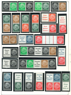 1933-36 Third Reich, Germany, Collection (Coupon, Tete-Beche, Gutter, Se-tenants, CV $140)