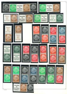 1933-36 Third Reich, Germany, Collection (Coupon, Se-tenants, CV $150)