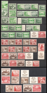 1936-39 Third Reich, Germany, Collection (Coupon, Tete-Beche, Se-tenants, CV $210)