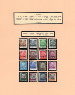 1940 Alsace, German Occupation, Germany (Mi. 1 - 16, Full Set)