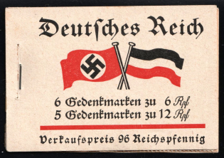1933 Complete Booklet with stamps of Third Reich, Germany, Excellent Condition (Mi. MH 32.3, CV $330)