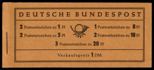 1958 Complete Booklet with stamps of German Federal Republic, Germany, Excellent Condition (Mi. MH 4 X u, CV $40)
