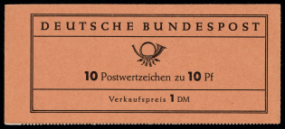 1960 Complete Booklet with stamps of German Federal Republic, Germany, Excellent Condition (Mi. MH 6 d, CV $20)