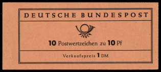 1960 Complete Booklet with stamps of German Federal Republic, Germany, Excellent Condition (Mi. MH 6 f a, CV $100)