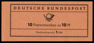 1961-63 Complete Booklet with stamps of German Federal Republic, Germany, Excellent Condition (Mi. MH 7 a I, CV $50)