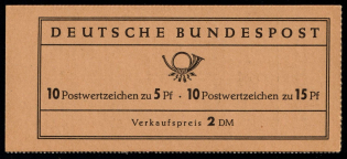 1963 Complete Booklet with stamps of German Federal Republic, Germany, Excellent Condition (Mi. MH 8 I, CV $50)