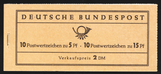 1965 Complete Booklet with stamps of German Federal Republic, Germany, Excellent Condition (Mi. MH 10, CV $30)
