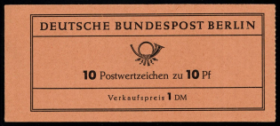 1962 Complete Booklet with stamps of West Berlin, Germany, Excellent Condition (Mi. MH 3 a, CV $30)