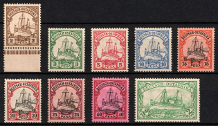 1901 East Africa, German Colonies, Kaiser’s Yacht, Germany (Mi. 11 - 18, CV $90)