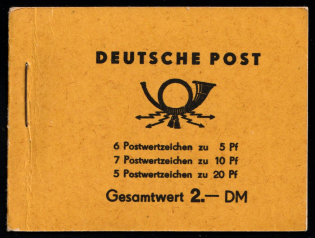 1955 Complete Booklet with stamps of German Democratic Republic, Germany, Excellent Condition (Mi. MH 1a 1.1, Special Cancellation)