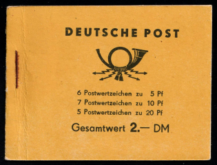1957 Complete Booklet with stamps of German Democratic Republic, Germany, Excellent Condition (Mi. MH 2 a 1, CV $220)