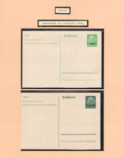 1940 Alsace, German Occupation of France, Germany, Postal Cards (Mint)