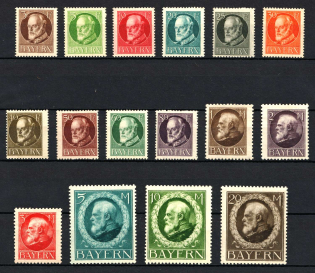 1914-15 Bavaria, Germany (Mi. 94 I - 109 I, Full Set, CV $260)